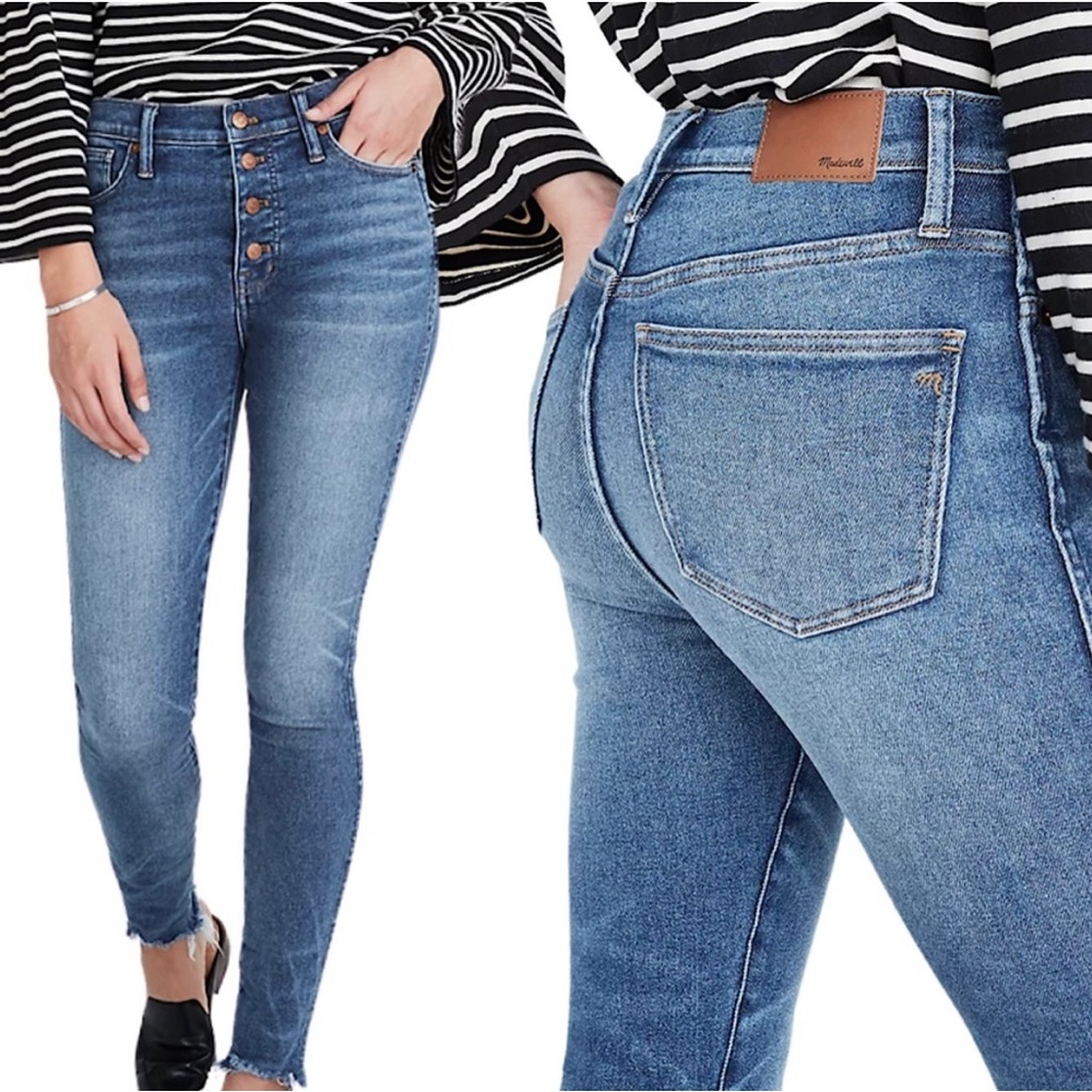 Women’s Madewell 10” High Rise Skinny Button Jeans | Size 25